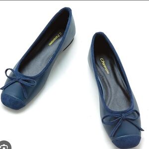 C.paravano Navy Blue Ballet Flats
